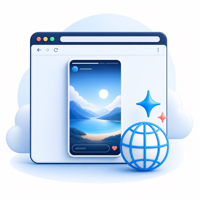 Illustration for Works directly in your browser